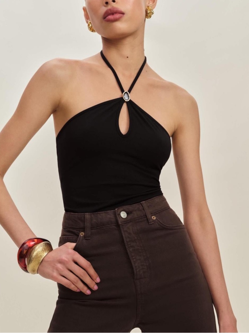 Reformation Juniper Knit Top- Black